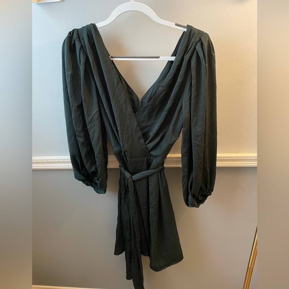 Banana Republic Satin wrap dress with tie waist